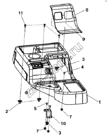 Схема/чертеж: Driver Side Glove Box Subassembly / DongFeng L3251A3 (вар.)