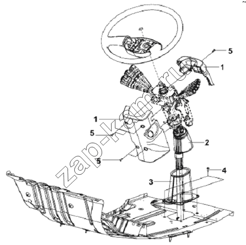 Схема/чертеж: Steering Column Decoration Subassembly / DongFeng L3251A3 (вар.)