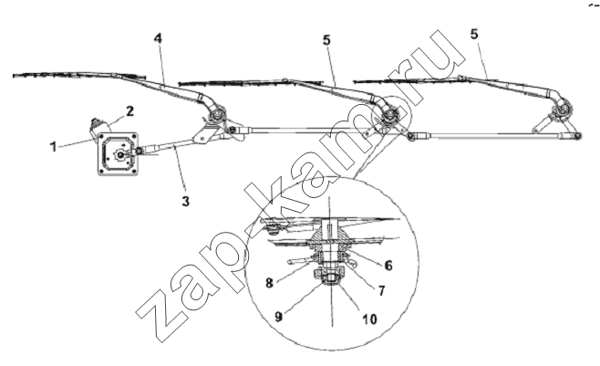 Схема/чертеж: Wiper Subassembly / DongFeng L3251A3 (вар.)