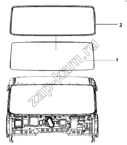 Схема/чертеж: Front Windscreen & Sealing Strip Subassembly / DongFeng L3251A3 (вар.)