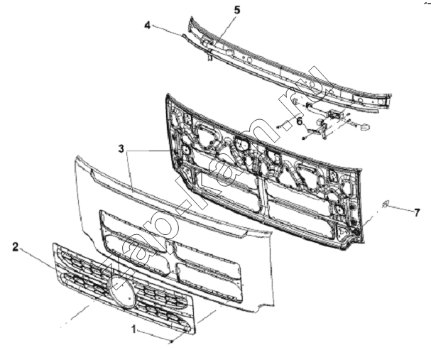 Схема/чертеж: Front Wall Face Shield Subassembly / DongFeng L3251A3 (вар.)