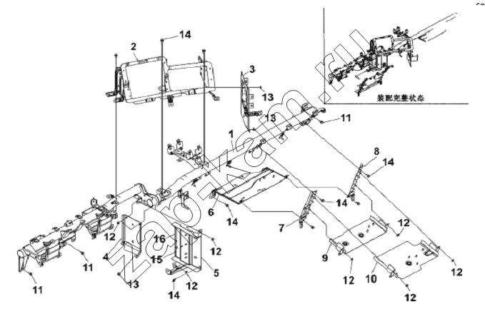 Схема/чертеж: Instrument Frame Subassembly / DongFeng L3251A3 (вар.)