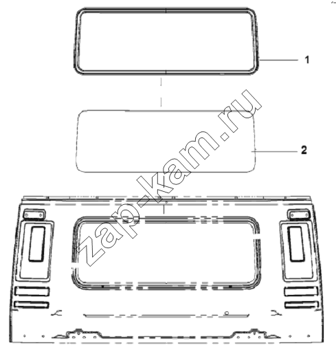 Схема/чертеж: Rear Window Subassembly / DongFeng L3251A3 (вар.)