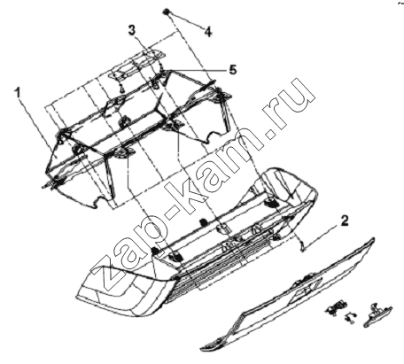 Схема/чертеж: Top Cover Glove Box Subassembly / DongFeng L3251A3 (вар.)