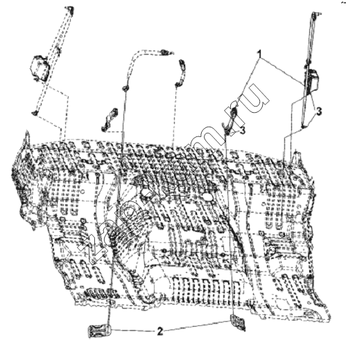 Схема/чертеж: Passenger Seat Belt Subassembly / DongFeng L3251A3 (вар.)