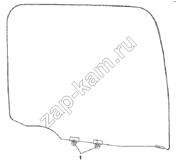 Схема/чертеж: Right Door Window Subassembly / DongFeng L3251A3 (вар.)