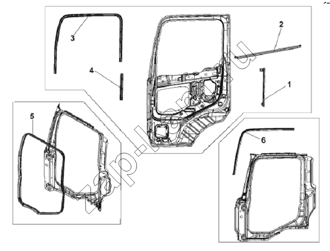 Схема/чертеж: Left Door Sealing Strip Subassembly / DongFeng L3251A3 (вар.)
