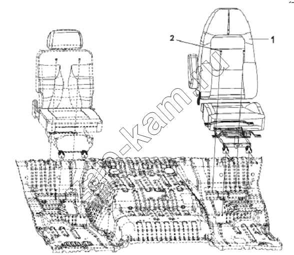 Схема/чертеж: Driver Seat Subassembly / DongFeng L3251A3 (вар.)