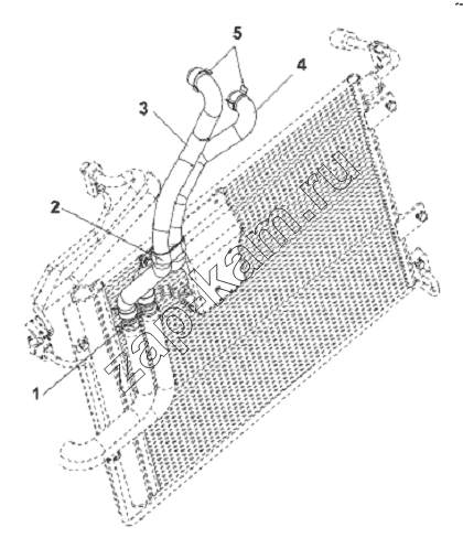 Схема/чертеж: Warm Air Blower Pipeline Subassembly / DongFeng L3251A3 (вар.)