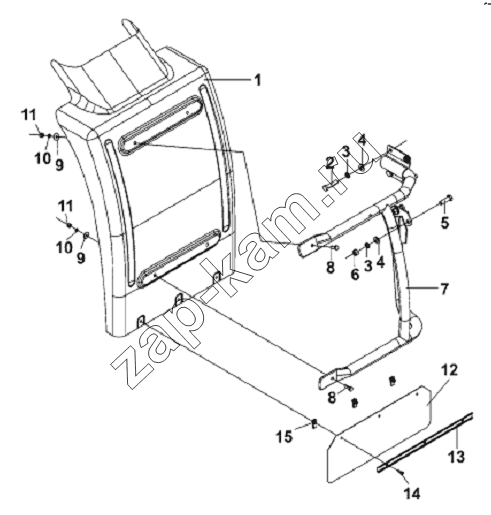 Схема/чертеж: Rear Left Fender Subassembly / DongFeng L3251A3 (вар.)