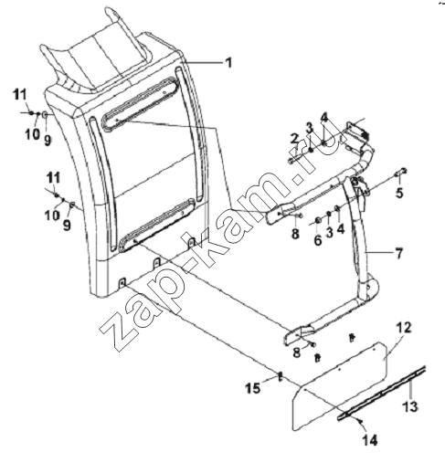 Схема/чертеж: Rear Right Fender Subassembly / DongFeng L3251A3 (вар.)