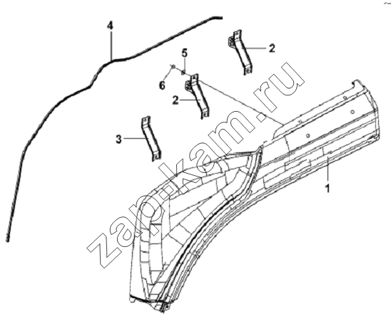 Схема/чертеж: Left Upper Wheel Cover Subassembly / DongFeng L3251A3 (вар.)