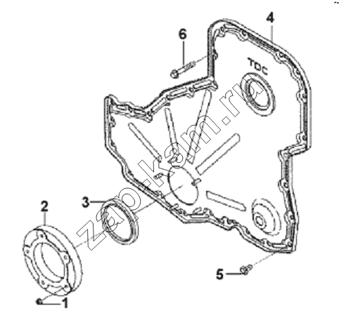 Схема/чертеж: Gear Housing Cover Subassembly / DongFeng L3251A3 (вар.)