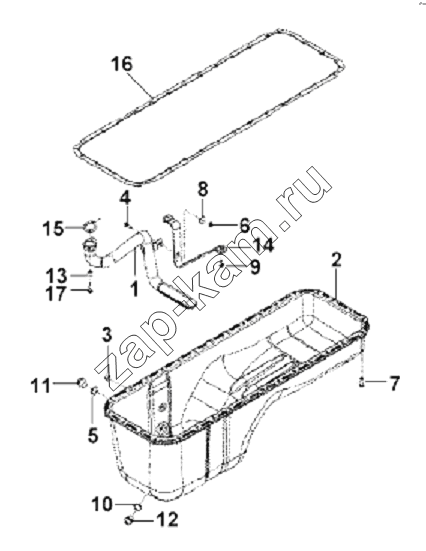 Схема/чертеж: Oil Sump Subassembly / DongFeng L3251A3 (вар.)