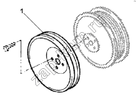 Схема/чертеж: Accessory Driving Pulley Subassembly / DongFeng L3251A3 (вар.)