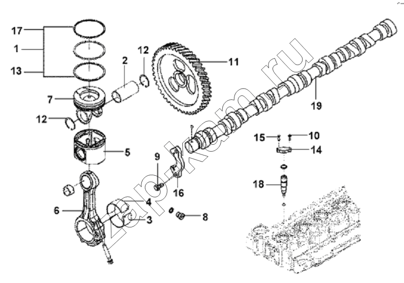 Схема/чертеж: Functional Part Subassembly / DongFeng L3251A3 (вар.)