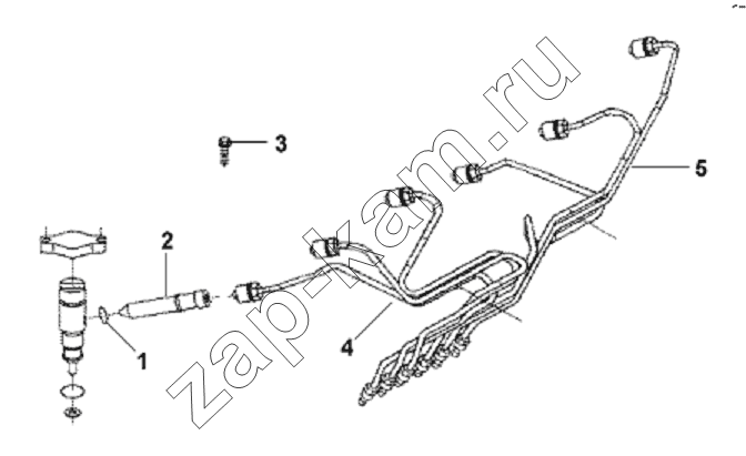 Схема/чертеж: Fuel Injector Pipeline Subassembly / DongFeng L3251A3 (вар.)