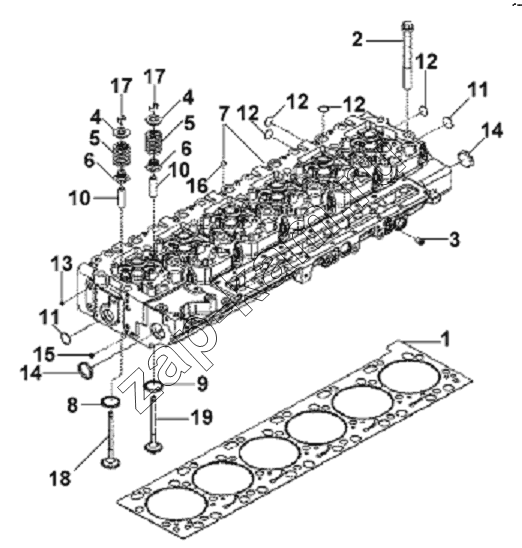 Схема/чертеж: Cylinder Cap / DongFeng L3251A3 (вар.)
