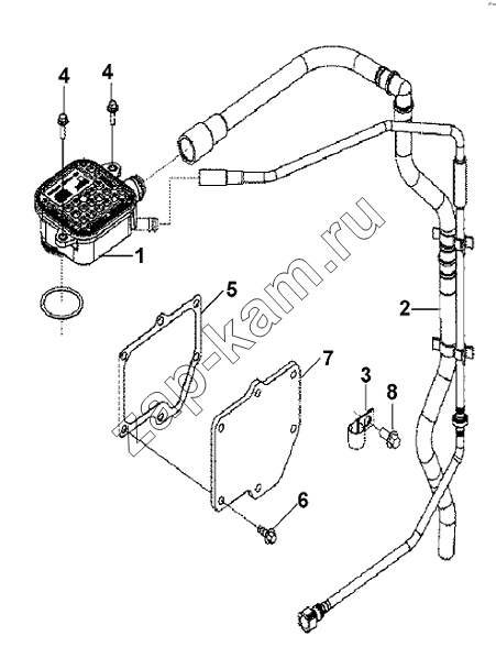 Схема/чертеж: Crankcase Ventilation Subassembly / DongFeng L3251A3 (вар.)