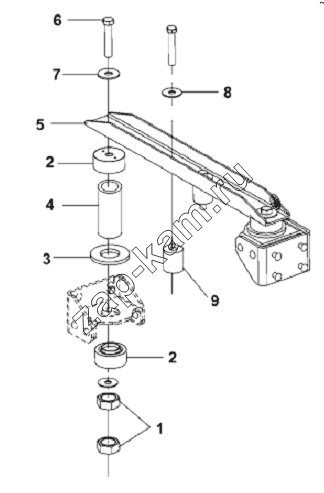 Схема/чертеж: Engine Auxiliary Suspension Subassembly-Complete Vehicle / DongFeng L3251A3 (вар.)