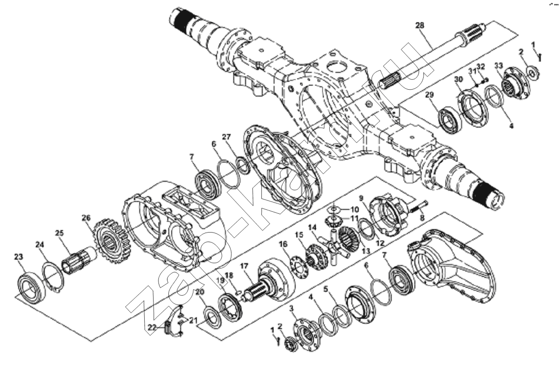 Схема/чертеж: DH7131-10 Межосевой дифференциал / DongFeng DFL-3251A Euro3