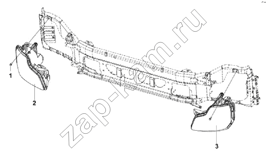 Схема/чертеж: 3772A-C0100 Передние комбинированные фары / DongFeng DFL-3251A Euro3