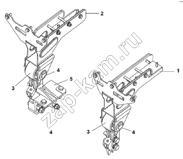 Схема/чертеж: 5001A-C0100 Передняя подвеска кабины / DongFeng DFL-3251A Euro3