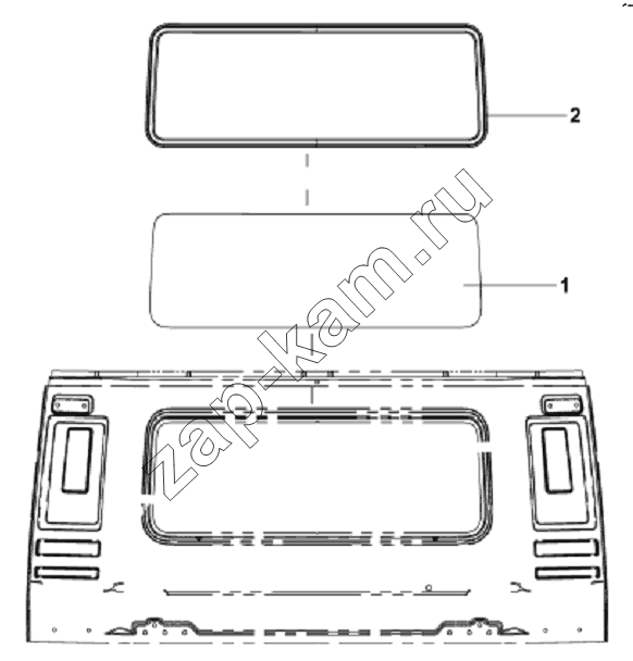 Схема/чертеж: 5603A-C0100 Заднее стекло / DongFeng DFL-3251A Euro3