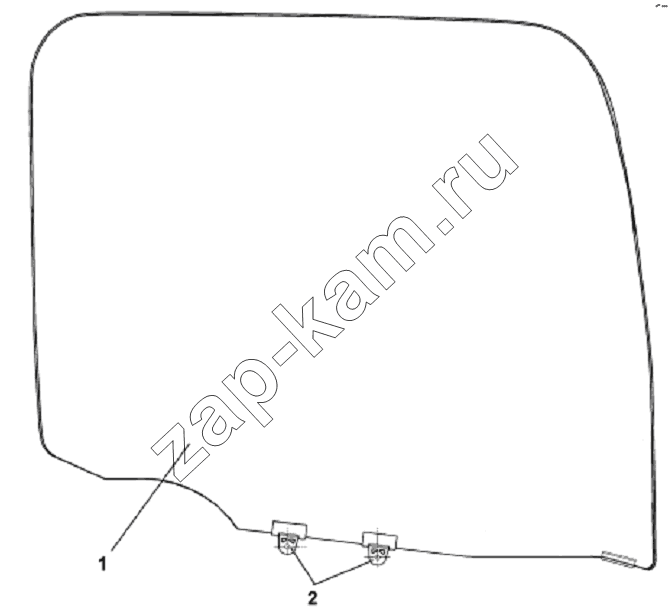 Схема/чертеж: 6103B-C0100 Стекло правой двери / DongFeng DFL-3251A Euro3
