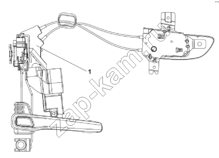 Схема/чертеж: 6105B-C0100 Замок правой двери / DongFeng DFL-3251A Euro3