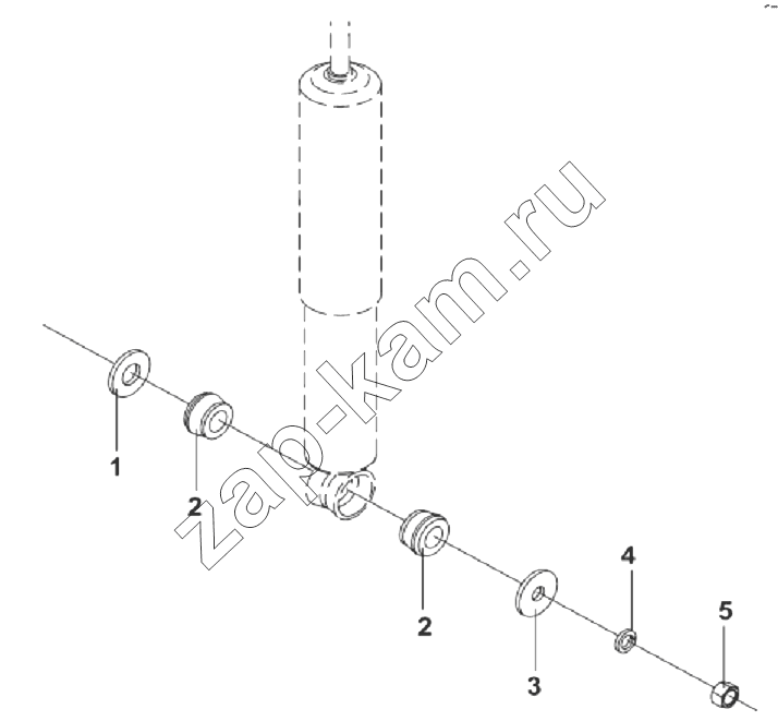 Схема/чертеж: 2901J1-02 Крепление амортизатора / DongFeng DFL-3251A Euro3