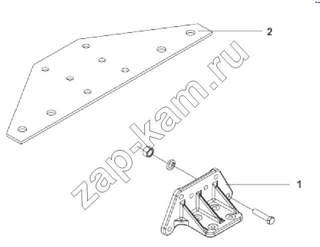 Схема/чертеж: 2904C-T1400 Кронштейн буфера отбоя / DongFeng DFL-3251A Euro3