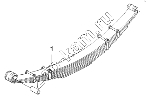 Схема/чертеж: 2912A-T1100 Передняя рессора / DongFeng DFL-3251A Euro3