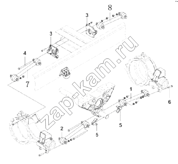 Схема/чертеж: 2931B-T1400 Реактивные штанги / DongFeng DFL-3251A Euro3