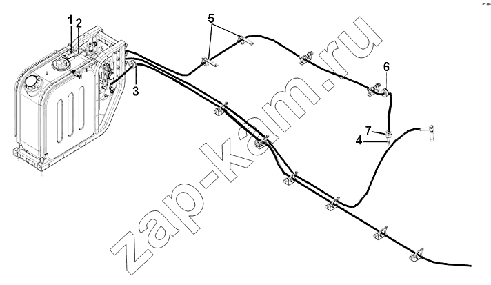 Схема/чертеж: Urea Supply Hose System Group / DongFeng DFL-3251AW1