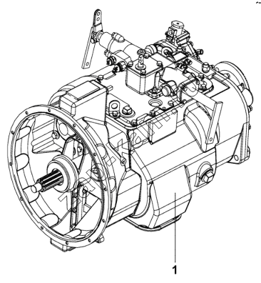Схема/чертеж: Transmission with clutch and power takeoff assembly / DongFeng DFL-3251AW1