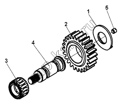 Схема/чертеж: Reverse Intermediate Shaft Assmbly Group / DongFeng DFL-3251AW1