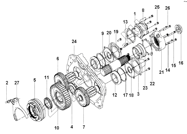Схема/чертеж: Rear Assembly Group / DongFeng DFL-3251AW1