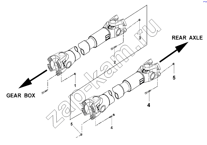 Схема/чертеж: Propeller Shaft Group / DongFeng DFL-3251AW1