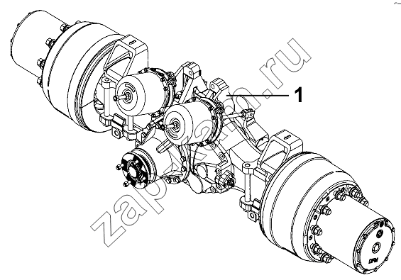 Схема/чертеж: Rear axle,hub and brake assembly / DongFeng DFL-3251AW1