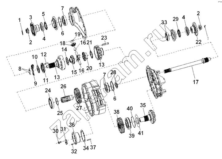 Схема/чертеж: Middle axle / DongFeng DFL-3251AW1