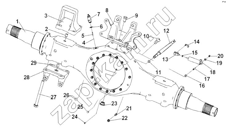 Схема/чертеж: Middle axle / DongFeng DFL-3251AW1