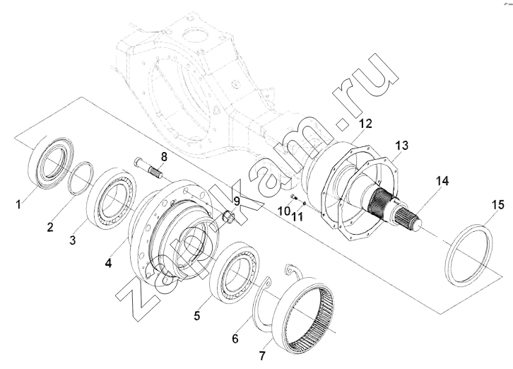 Схема/чертеж: Middle axle / DongFeng DFL-3251AW1