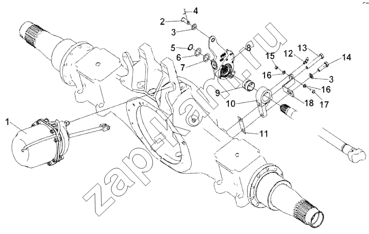 Схема/чертеж: Middle axle / DongFeng DFL-3251AW1