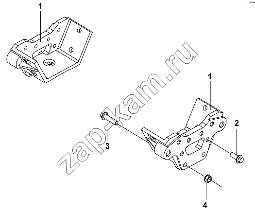 Схема/чертеж: Engine rear mounting Group / DongFeng DFL-3251AW1