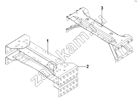 Схема/чертеж: Beam Group, Reinforced Beam / DongFeng DFL-3251AW1