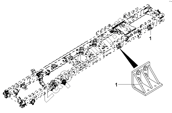 Схема/чертеж: Balance Suspension fixing Group- On The Frame / DongFeng DFL-3251AW1