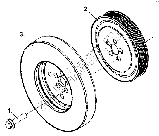 Схема/чертеж: Torsional Shock Absorber Group / DongFeng DFL-3251AW1
