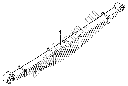Схема/чертеж: Front Leaf Spring Group / DongFeng DFL-3251AW1