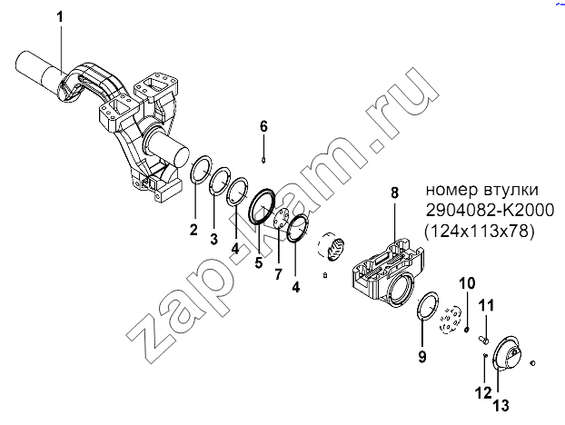 Схема/чертеж: Balance Suspension fixing Group / DongFeng DFL-3251AW1